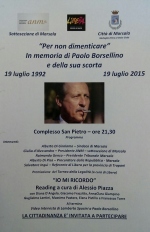 In memoria di Paolo Borsellino e della sua scorta, incontro a Marsala per non dimenticare  - 